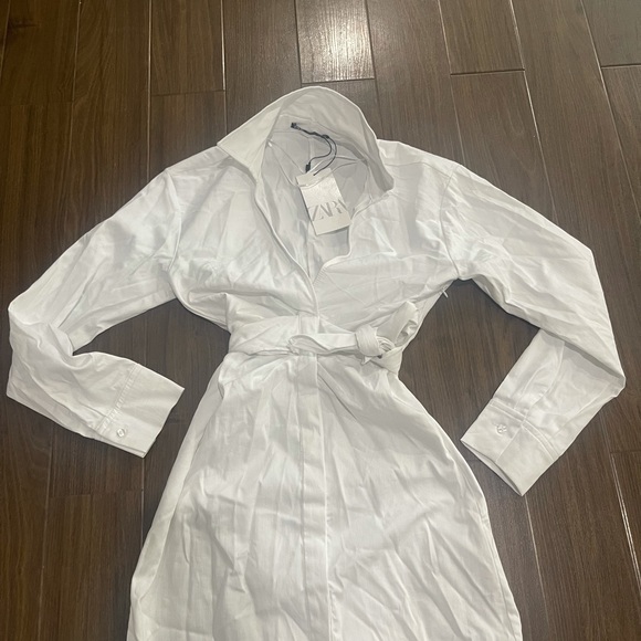 Zara white belted dress - Picture 9 of 10